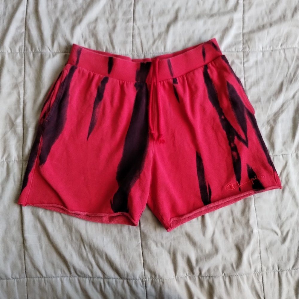Distressed Cropped Sexy Shorts Mens MEDIUM 30 in w Champion Logo